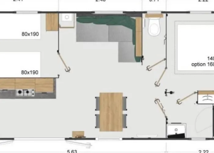 Mobilhome Ile D'oleron - 6 Places - 5 Etoiles 营地 奥雷龙圣乔治